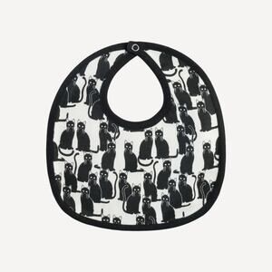 NWT Kate Quinn Black Cat Organic Cotton Bib L Large